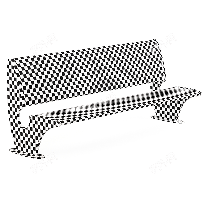 Title: Sleek Bench - Perfect for Modern Spaces 3D model image 4