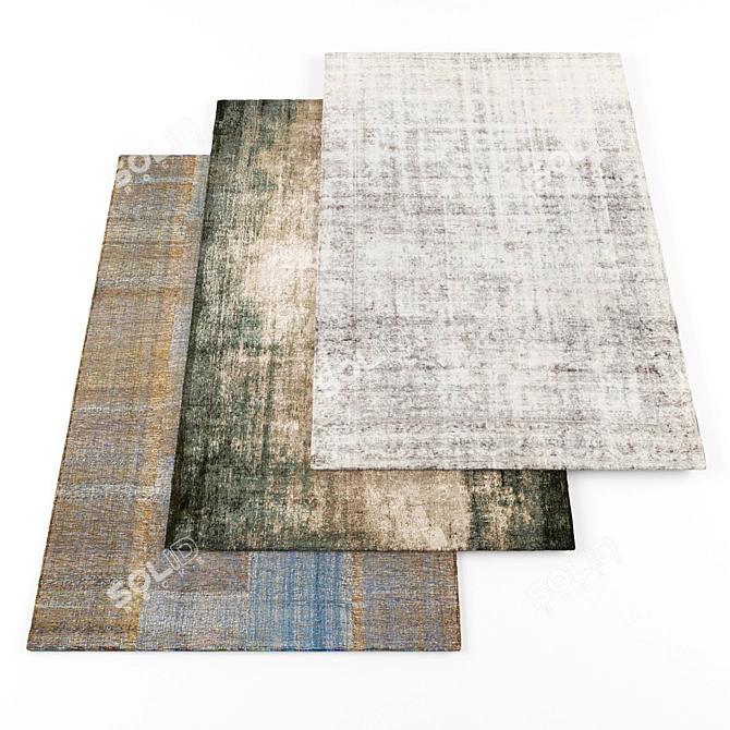 High-Resolution Rugs Set 3D model image 1