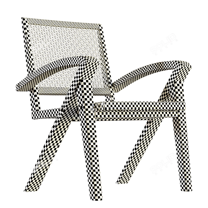 Rattan Armchair: Stylish and Comfortable 3D model image 5