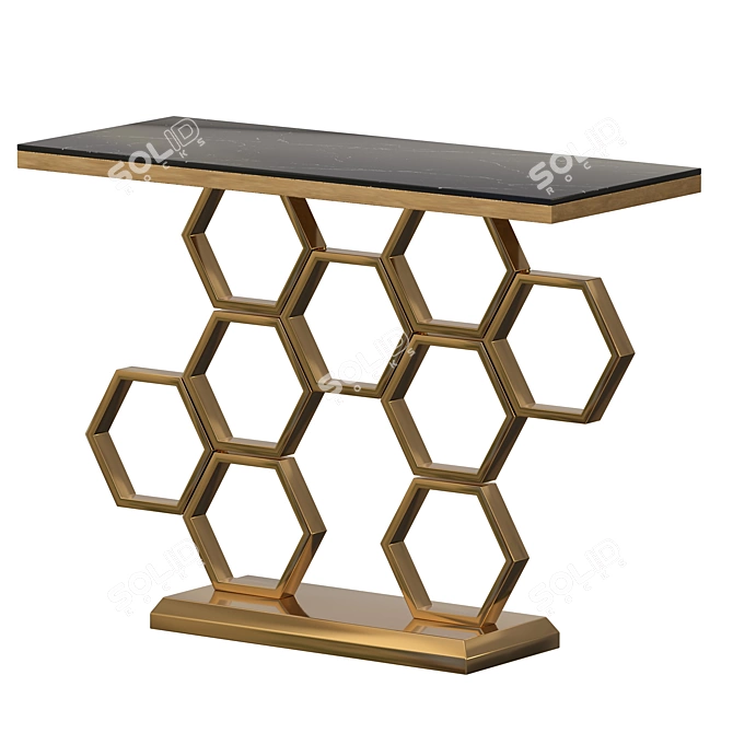 LUX-267 Hive Console - Wood/Metal, 100x75x40 cm 3D model image 2