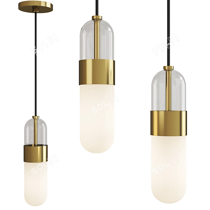 Elegant Emilia Pendant Light 3D model image 1