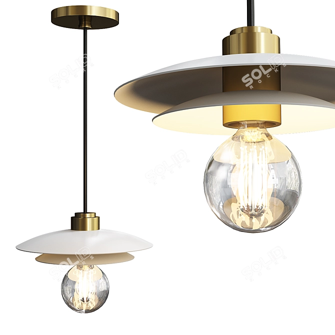 Milla Pendant: Modern Brass Lighting 3D model image 1