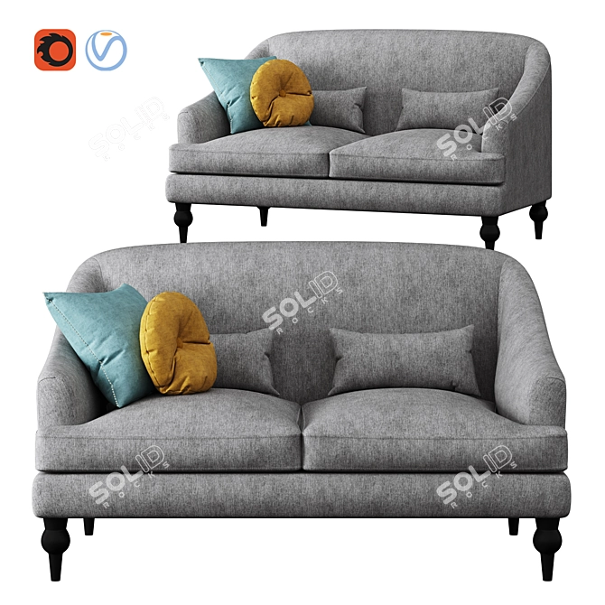 Modern Belva Sofa by La Redoute 3D model image 1