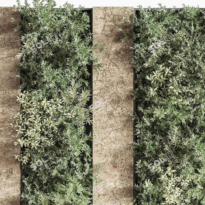 Concrete Vertical Garden: Stunning 3D Model 3D model image 4