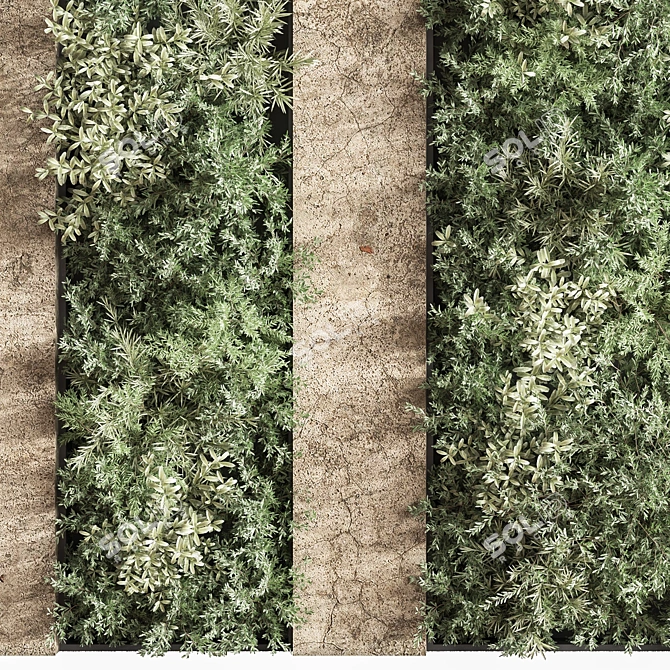 Concrete Vertical Garden: Stunning 3D Model 3D model image 5