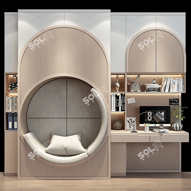 Kids' Room Furniture Set 0452 3D model image 1
