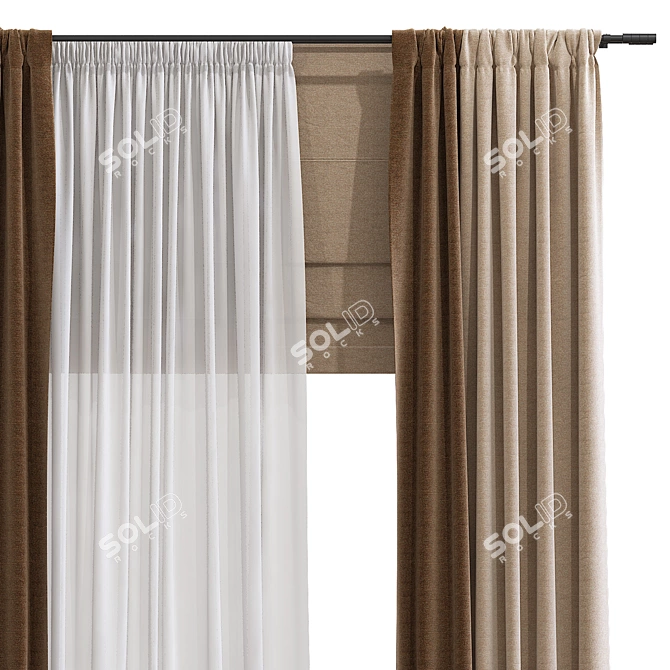 Revamped & Refined Curtain 3D model image 2