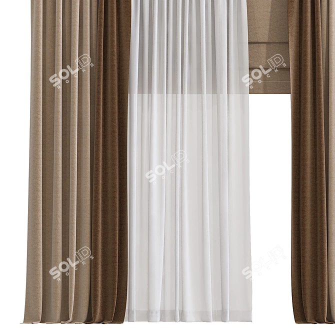 Revamped & Refined Curtain 3D model image 3