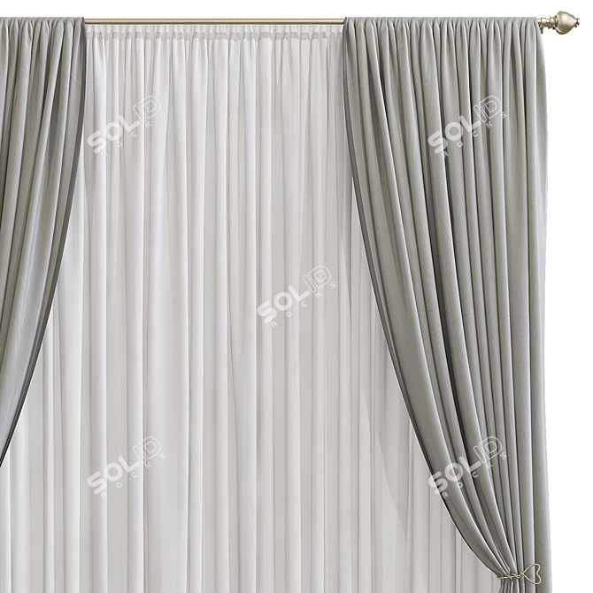 Revamped Curtain Design 3D model image 2