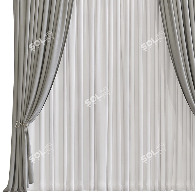 Revamped Curtain Design 3D model image 3