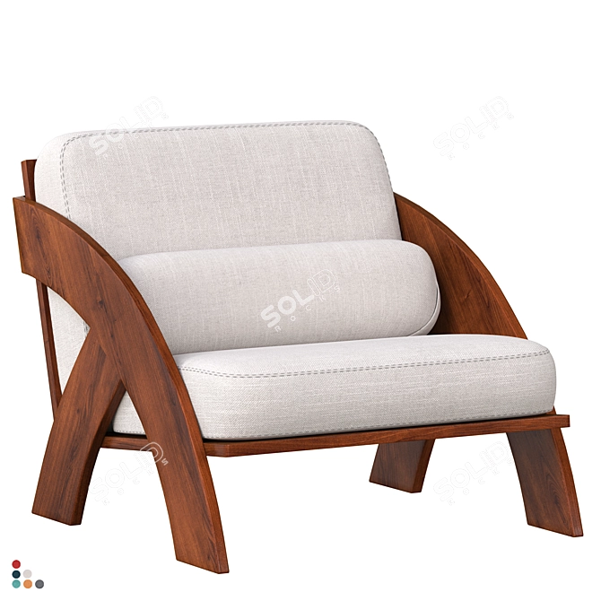 Sleek Arc Chair: Modern Elegance for your Space 3D model image 4