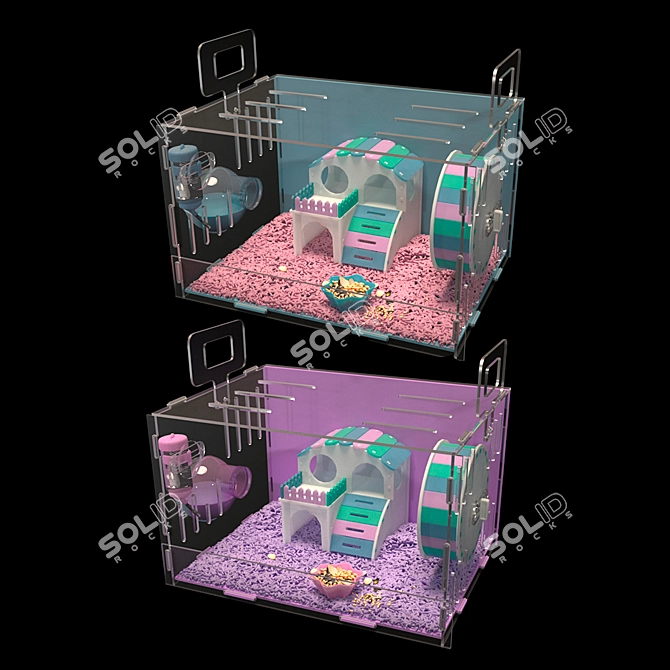 Hamster Cage: Spacious and Stylish 3D model image 2