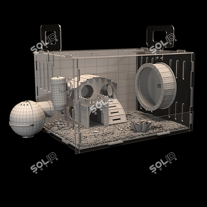 Hamster Cage: Spacious and Stylish 3D model image 3