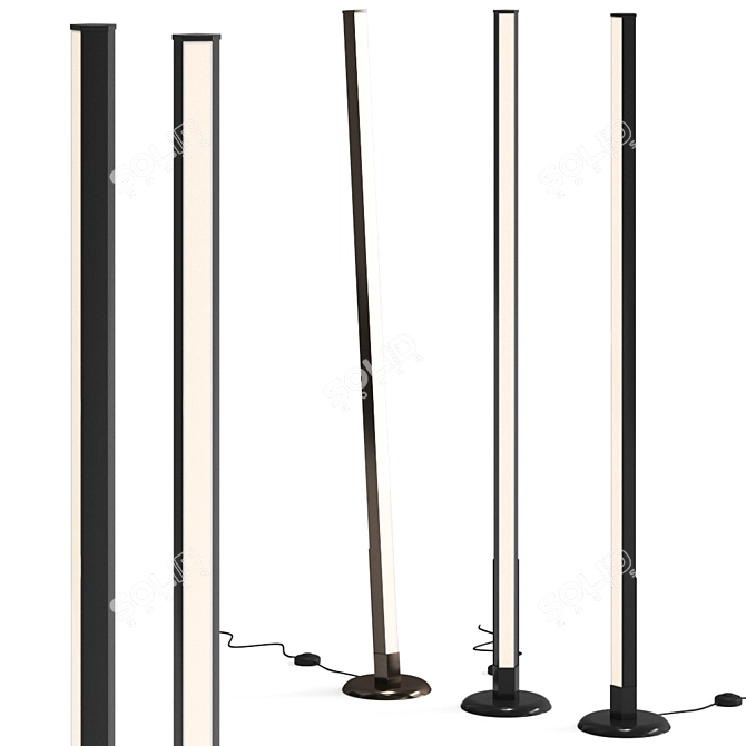 Sleek PENCIL Floor Lamp 3D model image 1