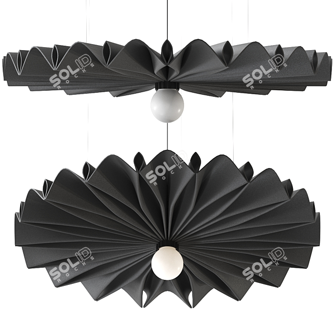 Contemporary BuzziPleat Pendant Lamp 3D model image 3