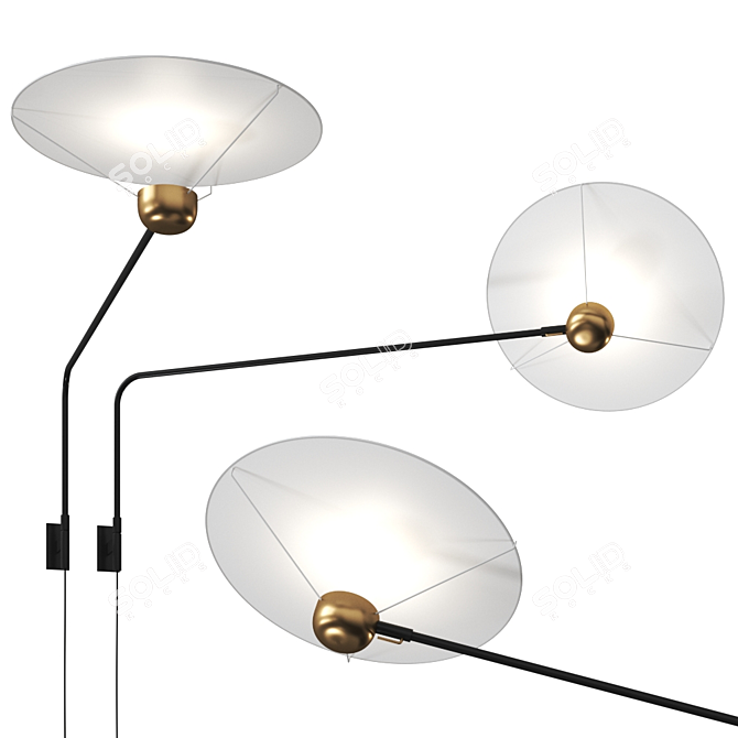 Saturn Swing Arm Lamp 3D model image 1