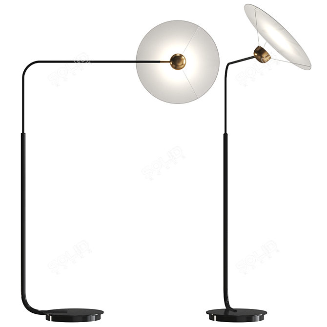 Saturn Sunlit Floor Lamp 3D model image 1