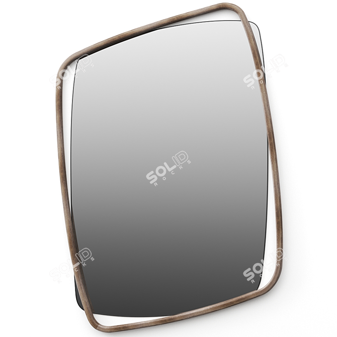 Luxury Golden Reflective Mirror by Ozzio 3D model image 1