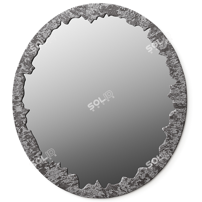  Crater Mirror: Exquisite Reflection by Porta Romana 3D model image 2