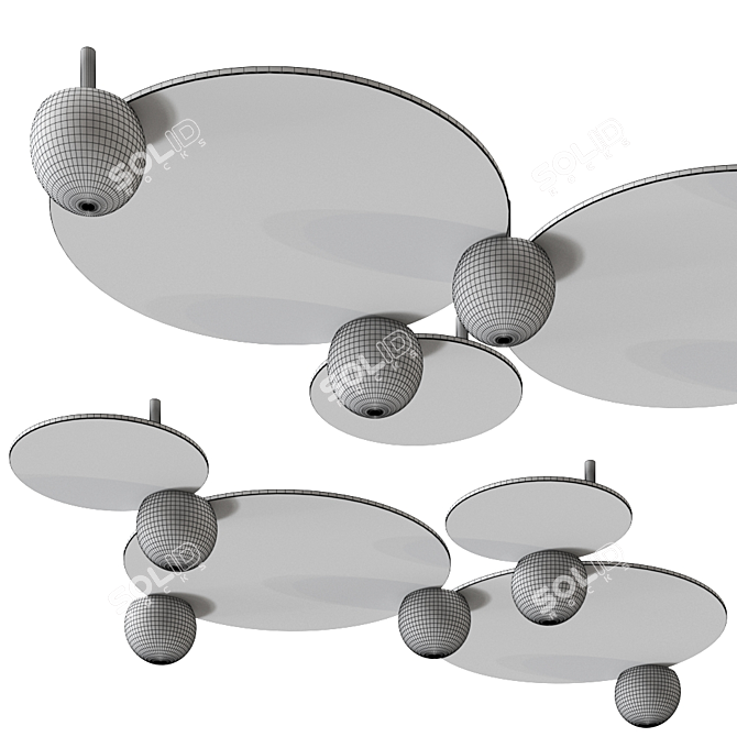 Sleek CIRC T 3825 Ceiling Lamp 3D model image 2