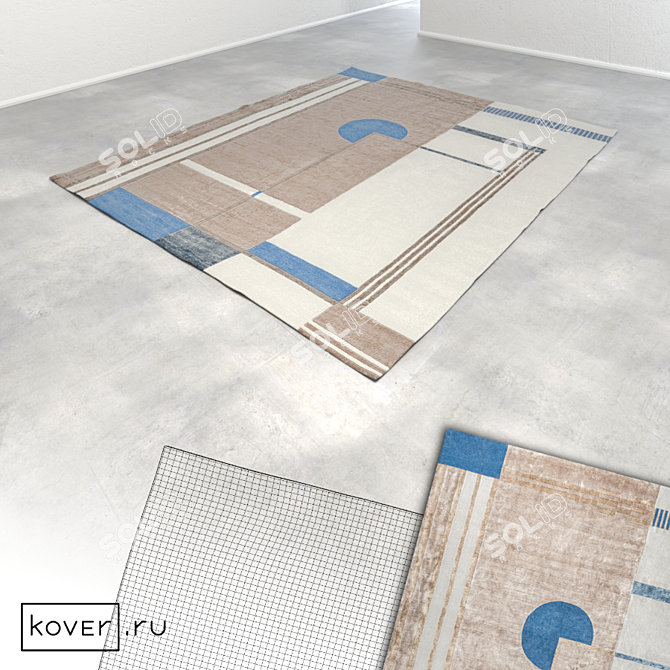 Graphic Art Deco Carpets - Modern Designer Collection 3D model image 2