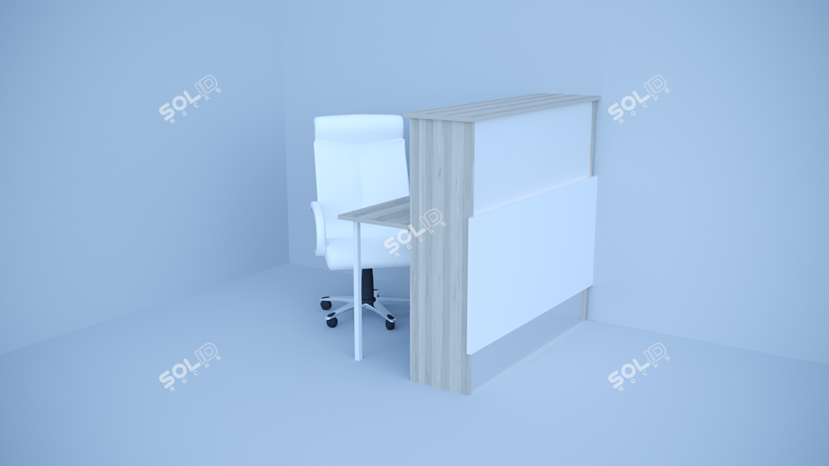 Europe Reception Desk: Modern Elegance 3D model image 2