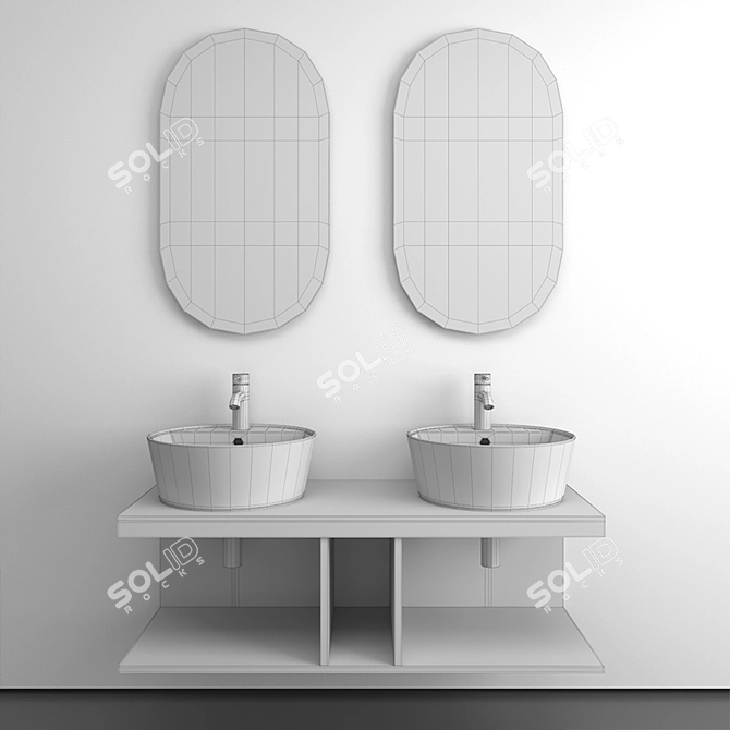 Cielo Multiplo Bathroom Set 3D model image 4