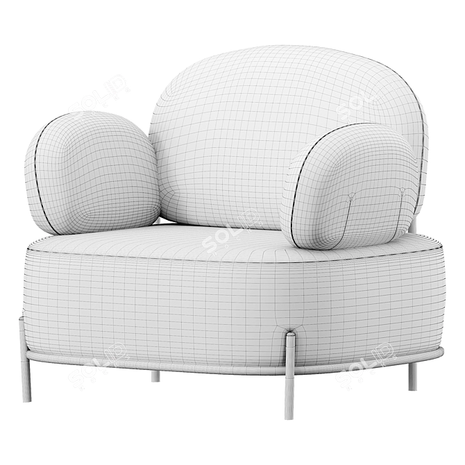 Coco Lounge Chair: Sleek, Stylish, and Comfortable 3D model image 4