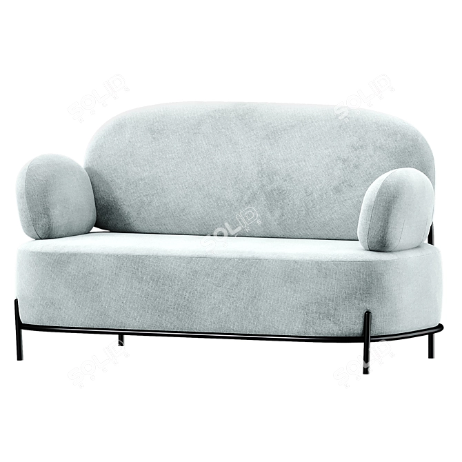 Coco 2-Seater Sofa: Stylish Comfort 3D model image 2