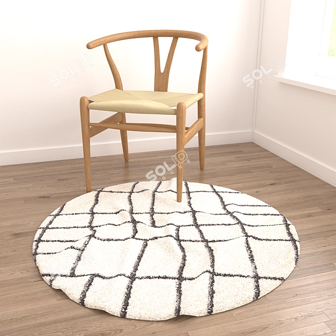 Versatile Set of 8 Modern Rugs 3D model image 2