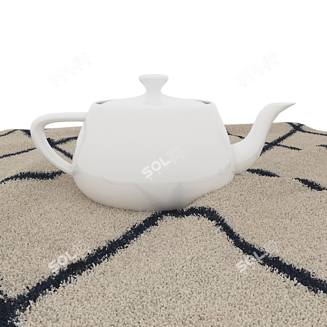 Versatile Set of 8 Modern Rugs 3D model image 6