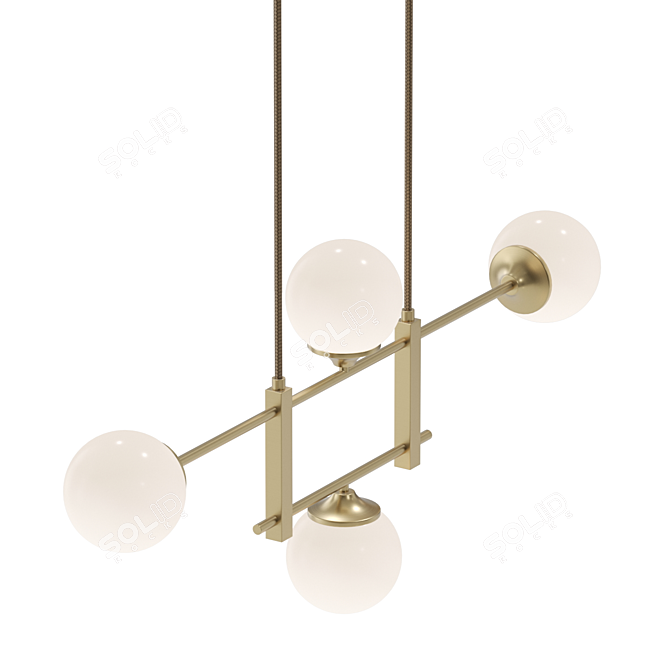 Sleek Glass Pendant Lamp - Lampatron APODIS S 3D model image 3