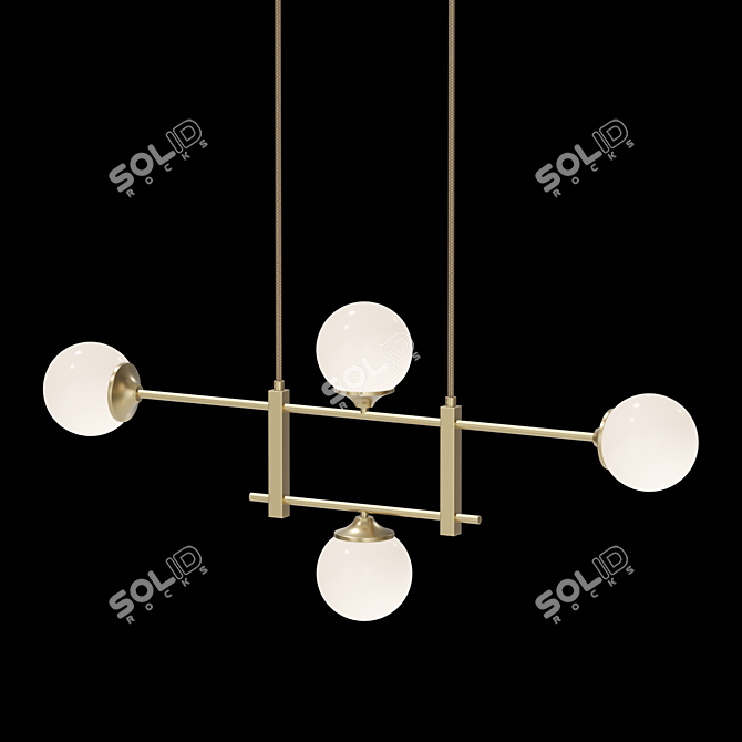 Sleek Glass Pendant Lamp - Lampatron APODIS S 3D model image 4