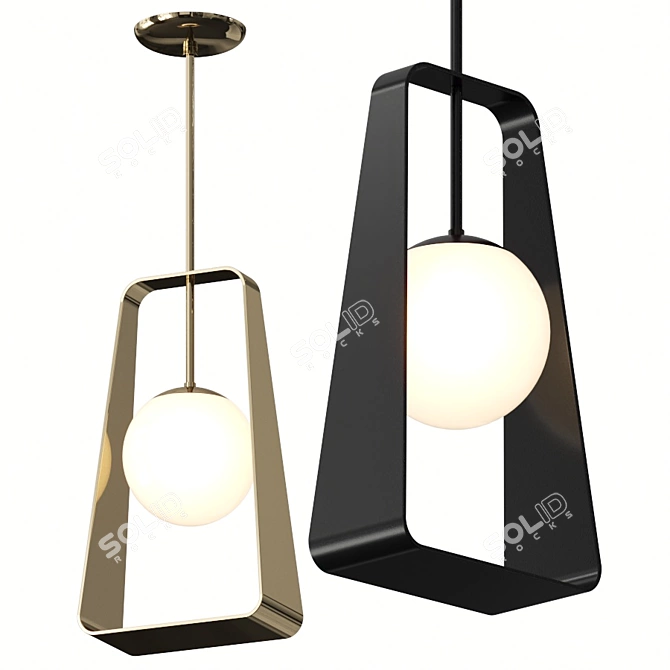 Elegant Gabriel Pendant Lamp 3D model image 1