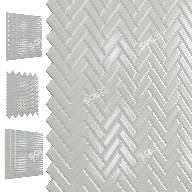 EQUIPE METRO White Ceramic Wall Tiles 3D model image 1