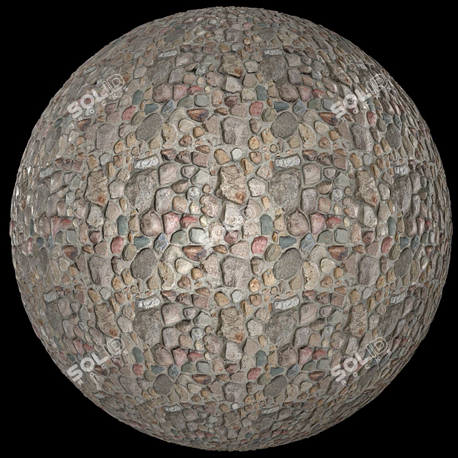 Seamless Stone Wall Texture 4k 3D model image 4