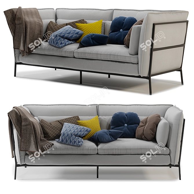 Modern Cappellini BASKET 011 Sofa 3D model image 1