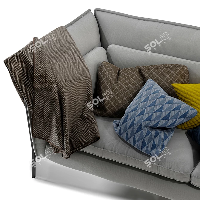 Modern Cappellini BASKET 011 Sofa 3D model image 3