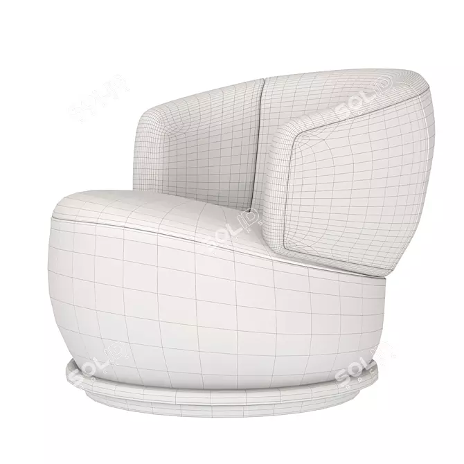 Sleek Orbit Armchair: Modern Elegance for Any Space 3D model image 2