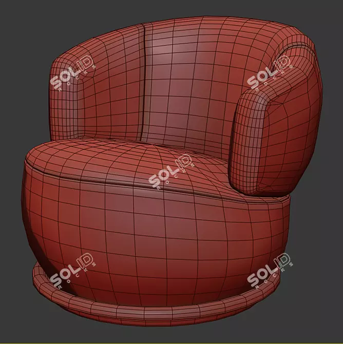 Sleek Orbit Armchair: Modern Elegance for Any Space 3D model image 6