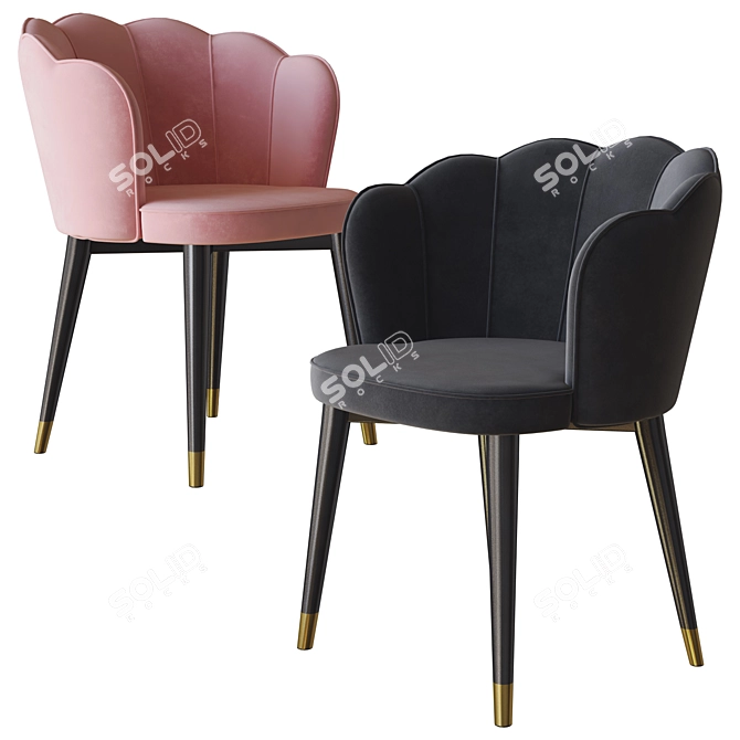 Elegant Bristol Dining Chair 3D model image 2
