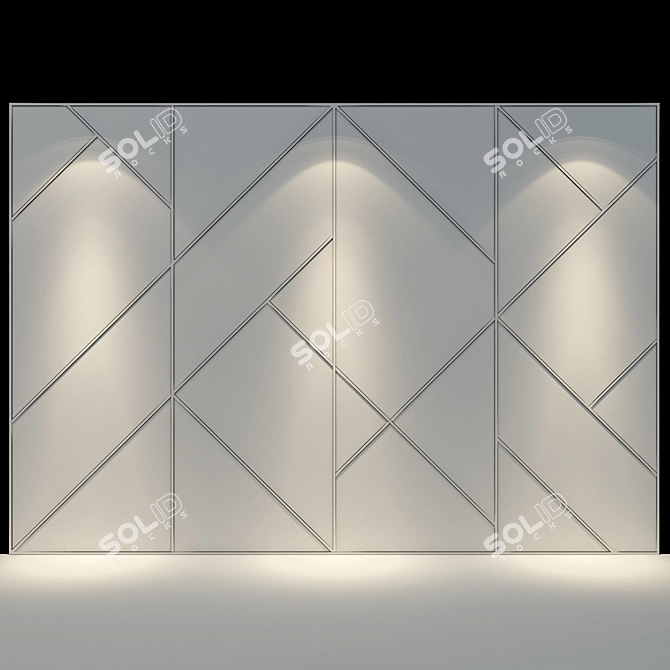 Elegant Wall Panel 73 3D model image 2