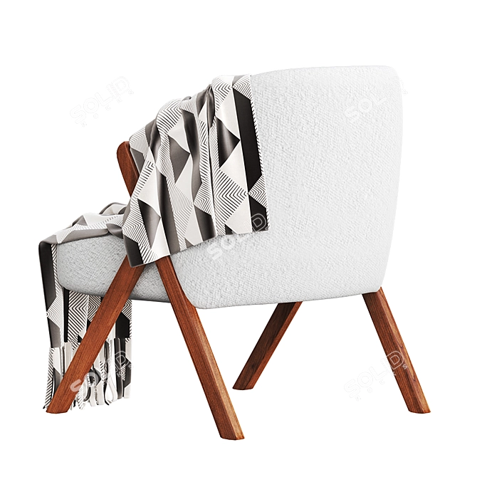 Zara Home Boucle Armchair 3D model image 6