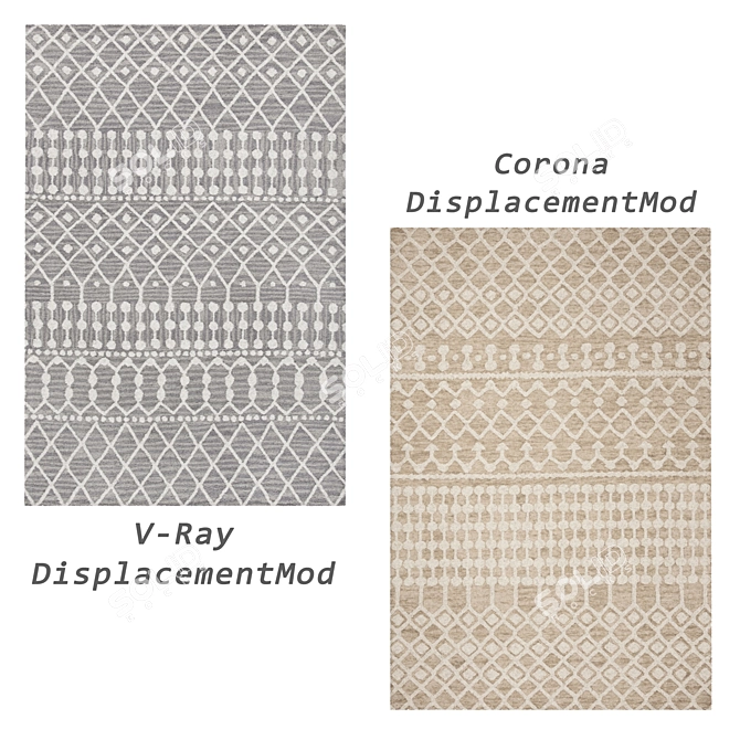 Versatile Set of 6 Rugs with Multiple Rendering Options 3D model image 4