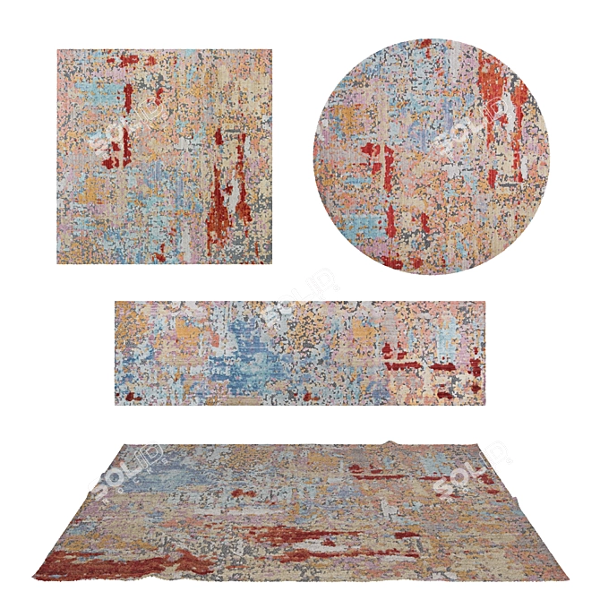 Versatile Rug Set: VRayFur & Displacement Options 3D model image 1