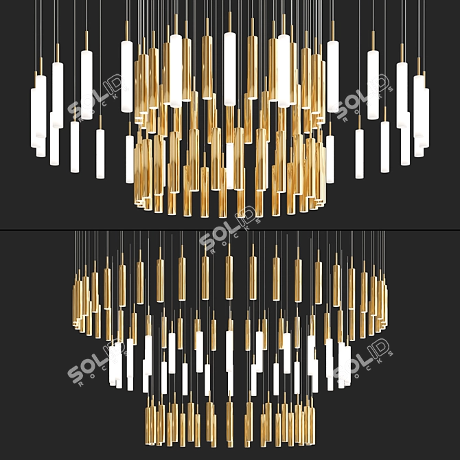 Elegant Raindrop Pendant Lamp 3D model image 2