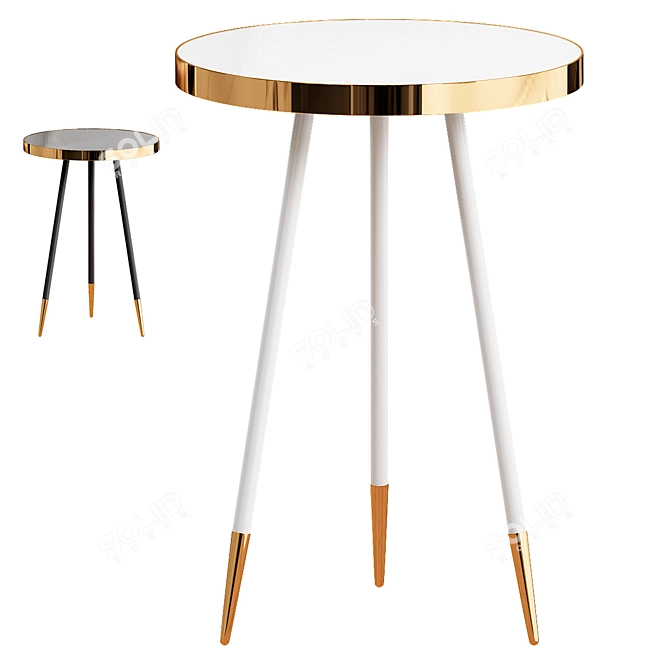 Elegant Living Room Side Table 3D model image 1