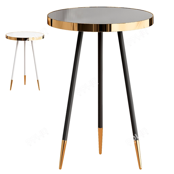 Elegant Living Room Side Table 3D model image 2