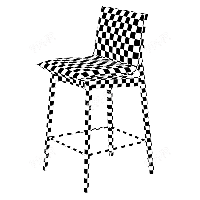 Sleek Upholstered Embrace Chair 3D model image 4