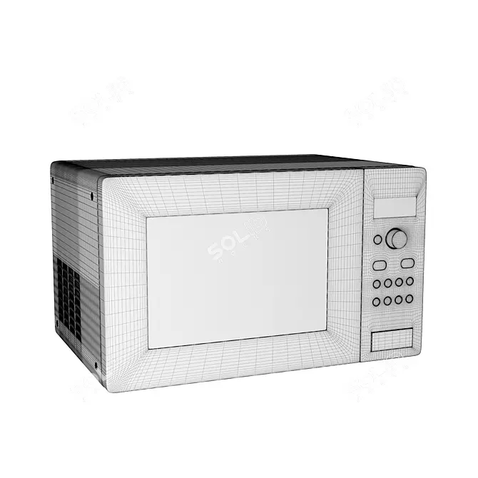 BOSCH HMT 75G451: Compact Microwave Oven 3D model image 2